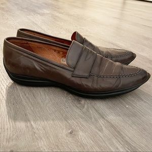 Ingledew’s Italian Collection Brown Leather Loafers Size 8.5